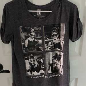 Audrey Hepburn Breakfast at Tiffany’s Graphic Tee - Women’s L